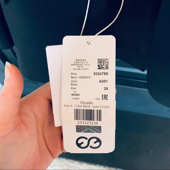 NWT ESCADA Long Blazer in Black - $680 -Size 6 🖤 - Picture 8 of 13
